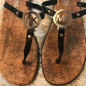 Michael Kors Black Cork Jelly Sandal